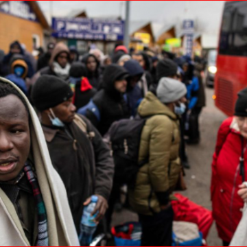 AFRICANS EXPERIENCE DISCRIMINATION WHILE ATTEMPTING TO FLEE RUSSIAN INVASION IN UKRAINE